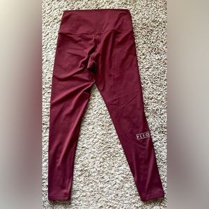 FLEO leggings, worn 1 time. Wine colored
